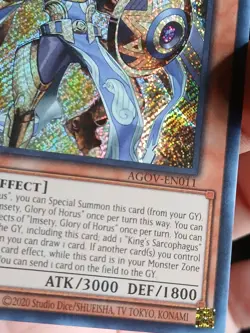 Yu-Gi-Oh! TCG Imsety, Glory of Horus 1st Edition Secret Rare Card AGOV-EN011 - Image 4