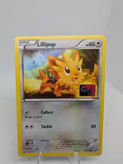 Lillipup 81/114 Crosshatch Holo Black & White League Promo Pokemon Card NM - Image 1