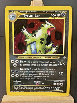 Tyranitar Neo Discovery Holo Card 12/75 Pokemon Card. See Photos - Image 1