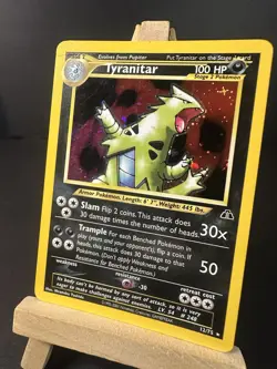 Tyranitar Neo Discovery Holo Card 12/75 Pokemon Card. See Photos - Image 2