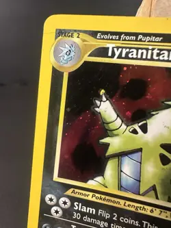 Tyranitar Neo Discovery Holo Card 12/75 Pokemon Card. See Photos - Image 3