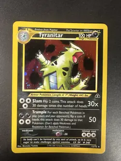 Tyranitar Neo Discovery Holo Card 12/75 Pokemon Card. See Photos - Image 4