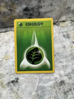 Pokemon TCG Grass Energy Base Set, Card 99/102, Regular Common, LP+/NM Condition - Image 1