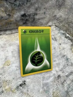 Pokemon TCG Grass Energy Base Set, Card 99/102, Regular Common, LP+/NM Condition - Image 3