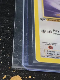 Meowth Jungle 1st Edition 56/64 NM Good Center And Edges Pokemon Card PSA Ready - Image 4