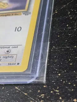 Meowth Jungle 1st Edition 56/64 NM Good Center And Edges Pokemon Card PSA Ready - Image 5