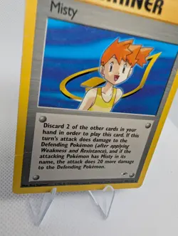 Misty Pokemon Card 102/132 Gym Heroes Trainer Non Holo Rare HP Damaged - Image 2
