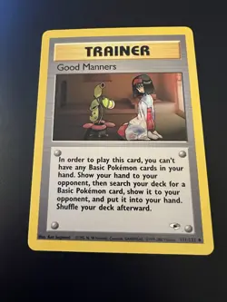 Good Manners 111/132 Gym Heroes Unlimited 2000 Pokemon Card Uncommon NM - Image 1