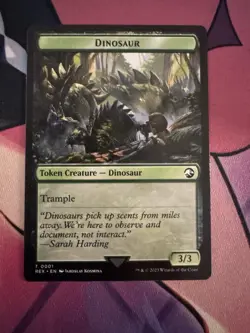 Dinosaur Token 0001 UB: Jurassic World REX MTG Magic - Image 1