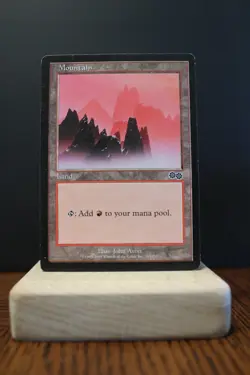 Mountain (345) Land Red Urza's Saga #345/335 MTG Magic The Gathering LP ManaFam - Image 1