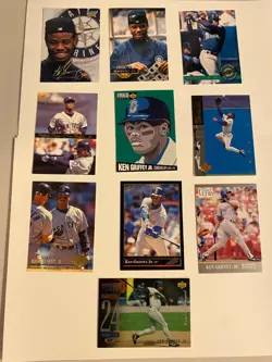 ken griffey jr 10 card vintage lot all in mint condition - Image 1