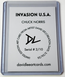 Invasion USA Limited Edition Artist Signed "Chuck Norris" Trading Card 2/10 - Image 2