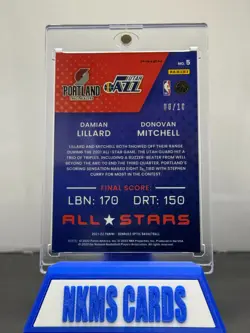 2021-22 Panini Donruss Optic Donovan Mitchell Lillard All-Stars Gold Prizm /10 - Image 2