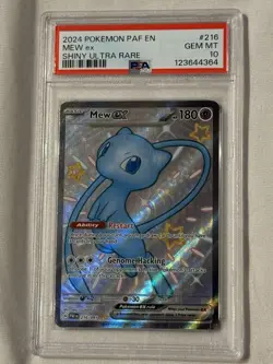 Mew Ex Shiny Ultra Rare 216/091 Paldean Fates Pokemon Card PSA 10 - Image 1