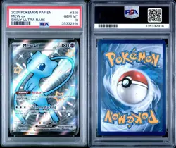 2024 Pokemon Paldean Fates #216 Mew EX Full Art PSA 10 Gem Mint - Image 2