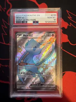 Pokemon Card - Mew Ex Shiny Ultra Rare 216/091 Paldean Fates Full Art - PSA 10 - Image 1