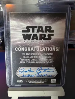 AT-ST Vehicle Sketch by Jonathan Beistline 1/1 Star Wars Topps Black and White - Image 2