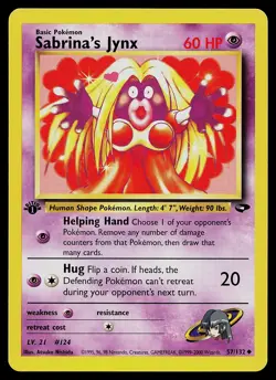 Pokemon Card - Sabrina's Jynx Gym Challenge 57/132 Uncommon 1st Edition - Image 1