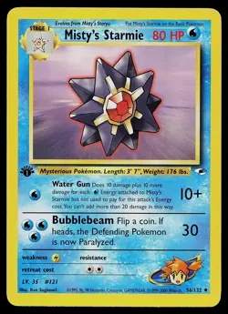 Pokemon Card - Misty's Starmie Gym Heroes 56/132 Uncommon 1st Edition - Image 1