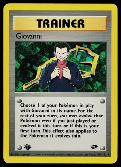 Pokemon Card - Giovanni 1st Edition Gym Challenge 104/132 Rare - Image 1