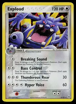 Pokemon Card - Exploud Hidden Legends 6/101 Reverse Holo Rare - Image 1
