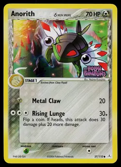 Pokemon Card - Anorith Holon Phantoms 57/110 Reverse Holo Stamped - Image 1