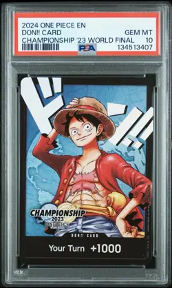 2024 ONE PIECE PROMOS DON!! CARD CHAMPIONSHIP '23 WORLD FINAL PSA 10 - Image 1