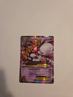 Pokemon M Mega Mewtwo EX Ultra Rare Holo TCG Card 64/162 - Image 1
