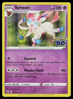 Pokemon Card Pokemon GO Sylveon 035/078 Holo Rare - Image 1