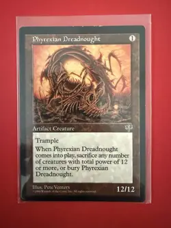 1x Phrexian Dreadnought MP RARE Mirage MTG 1996 FREE SHIPPING - Image 1