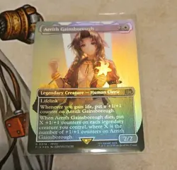 Aerith Gainsborough Borderless FOIL Final Fantasy MTG MINT - Image 1