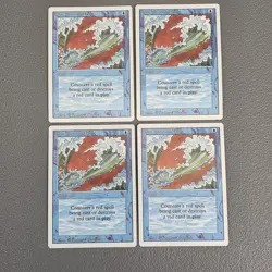 4x Blue Elemental Blast X4 MTG Revised Edition Magic The Gathering LP Playset - Image 1