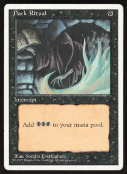 Dark Ritual 13 Common Fourth Edition Magic: The Gathering Moderately Played - Image 1