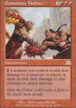 1x Gratuitous Violence Light Play, English Onslaught MTG Magic - Image 1