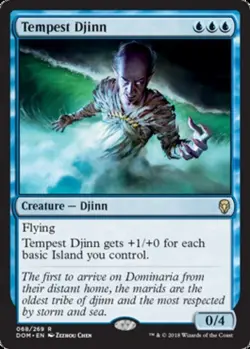 1x Tempest Djinn - Foil NM-Mint, English Dominaria MTG Magic - Image 1
