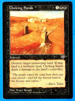 Choking Sands - 1996 Mirage MTG Black Common Sorcery LP - Image 1