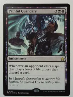 Painful Quandary *Rare* Magic MtG x1 Foundations - Image 1