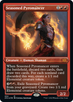 1x Seasoned Pyromancer - Foil Etched NM-Mint, English Double Masters 2022 MTG Ma - Image 1