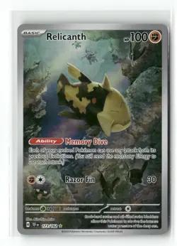 Relicanth 173/162 Illustration Rare Temporal Forces Pokemon Holo Near Mint - Image 1