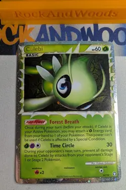 Celebi Prime 92/102 Triumphant Ultra Rare Holo Pokemon LP - Image 3