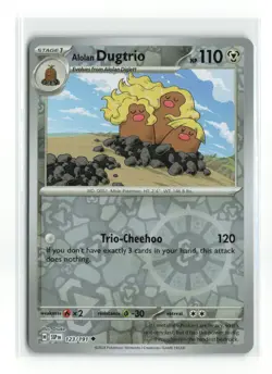 ALOLAN DUGTRIO 123/191 SURGING SPARKS REVERSE HOLO POKEMON TCG NM-LP - Image 1