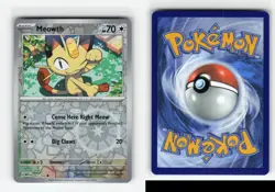 MEOWTH 052/165 151 REVERSE HOLO POKEMON TCG NM - Image 3