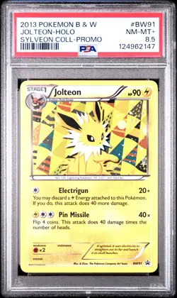 2013 POKEMON BLACK STAR PROMO JOLTEON #BW91 HOLO PSA 8.5 NM #124962147 - Image 1
