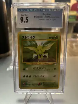 2001 Pokemon TCG - Darkness, and to Light Japanese Scyther #123 CGC 9.5 Gem MINT - Image 2
