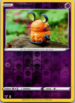 Dedenne 077/185 Common Vivid Voltage Pokemon Reverse Holo Near Mint - Image 1