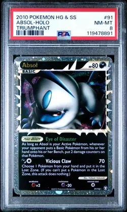2010 POKEMON TRIUMPHANT ABSOL PRIME #91 ULTRA RARE PSA 8 NM #119478891 - Image 1