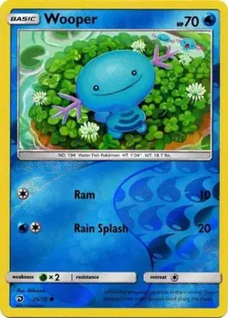 Wooper - 25/70 - Common - Reverse Holo NM, English Pokemon Dragon Majesty - Image 1