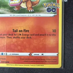 Pokemon TCG Charmander Pokemon GO SWSH232 Promo Regular 60 HP English 2022 - Image 4