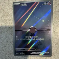 Pokemon Cleffa 202/197 Obsidian Flames Illustration Rare Full Art Holo 30 HP - Image 1