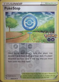 Pokemon Pokemon GO Reverse Holo PokeStop 068/078 UC NM - Image 1